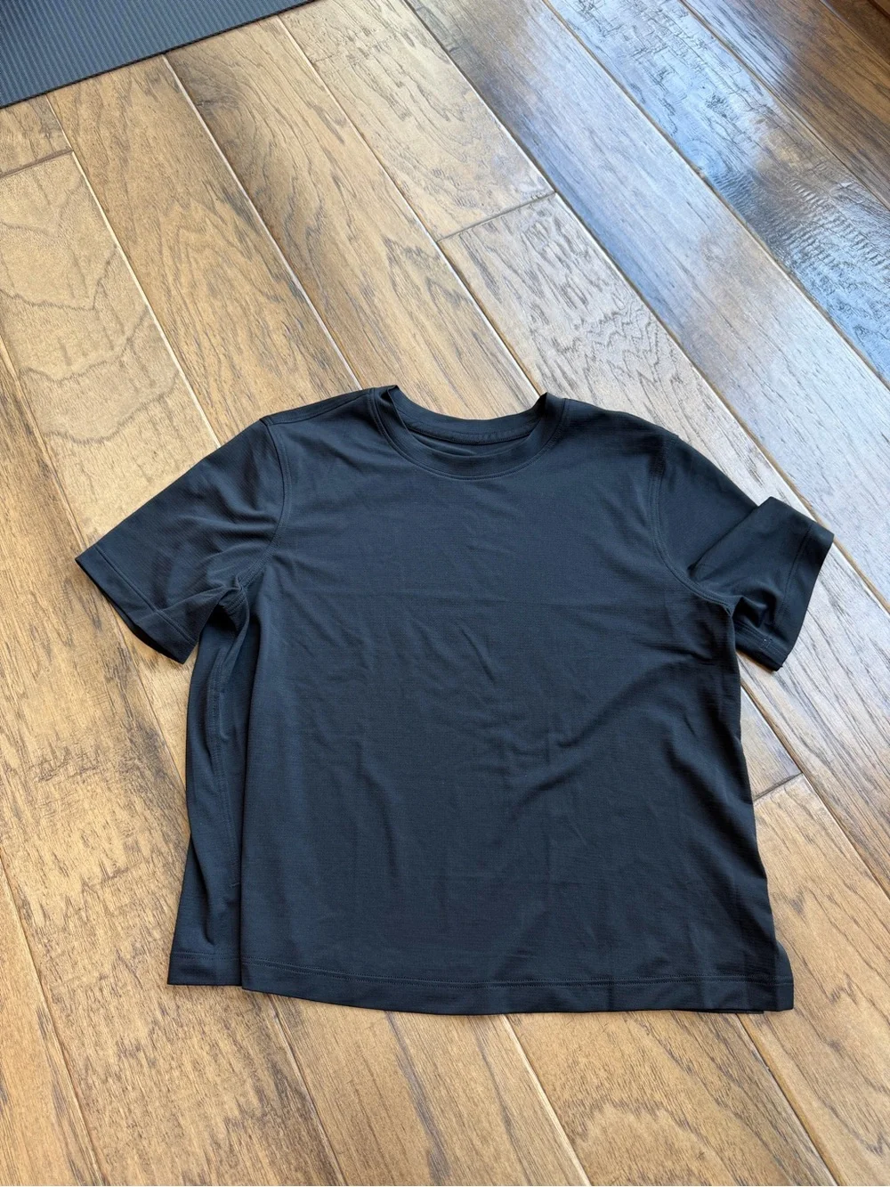 Lululemon Black Fast and Free Race Length T-Shirt